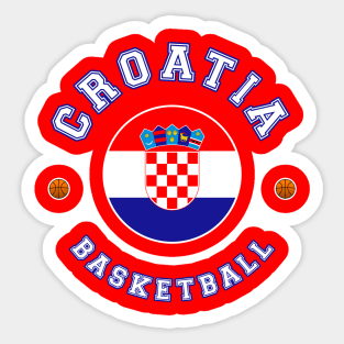 Croatia Basketball Sticker